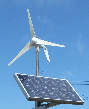 sub35s-031-1 ＜発電丸＞ソーラー発電＋風力発電機 ＫＢ１６０非常時の電源 (スマートフォンや携帯電話など）