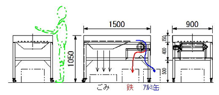 f_9 空き缶選別機（簡易型） Simpletypesorting machinecans